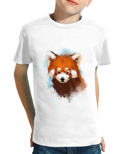 Tee Shirt Pour Enfant Manche Courte p rouge and une encre