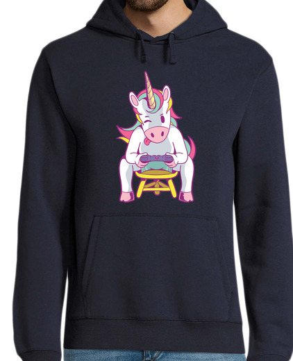 Sweat-shirt À Capuche Pour Homme Tee-shirt gamer licorne