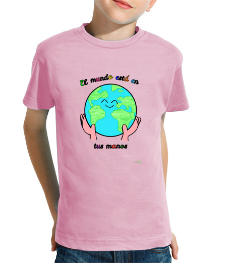 T-shirt bambino manica corta t-shirt manica lunga per bambini - world