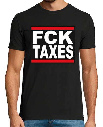 Image of fck taxes man, short manga , black, extra quality