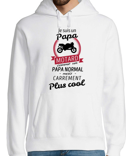 Sweat-shirt À Capuche Pour Homme Papa motard carrément plus cool