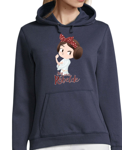 Sweat-shirt À Capuche Pour Femme Je suis un rebelle v2