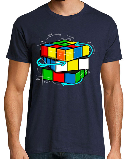 Image of rubik's cube mathematician retro 80s vintage geek