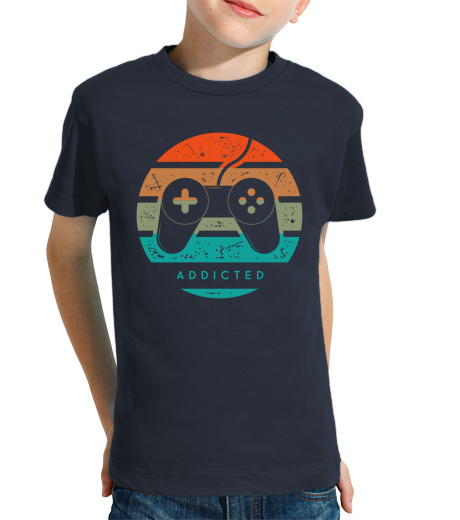 Tee Shirt Pour Enfant Manche Courte Addicted jeux video