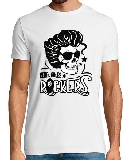 Image of rockabilly music psychobilly skull rockers vintage usa t shirt