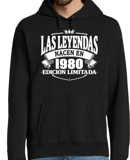 Sweat-shirt À Capuche Pour Homme Les légendes sont nées en 1980