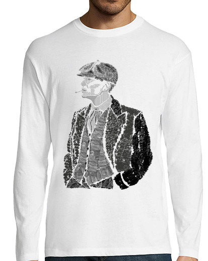 Image of thomas shelby man, long manga , white