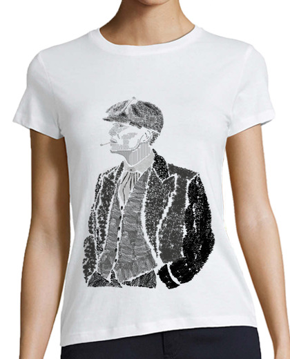 Image of thomas shelby woman, baseball style, white and navy blue