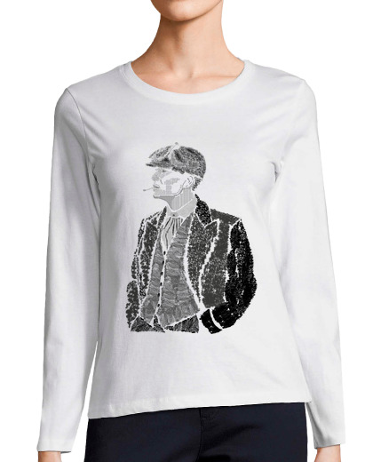 Image of thomas shelby woman, long manga , white