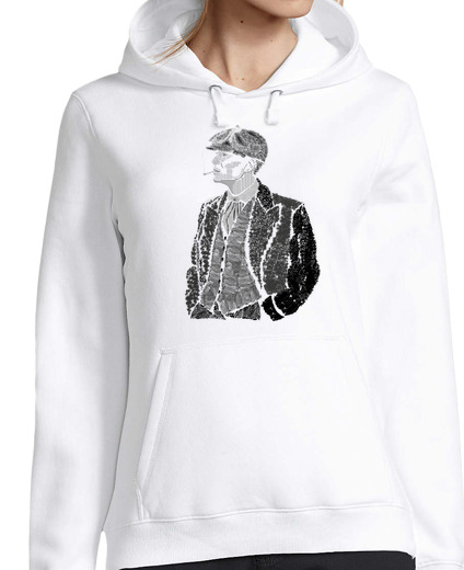 Image of thomas shelby woman, hoodie, white