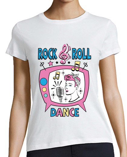 Image of 1950s rock and roll dance party sock hop pinup rockabilly 1960s usa t shirt