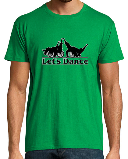 Image of let s dance. short manga t shirt man