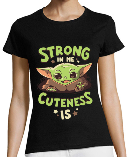 Image of baby yoda mandalorian strength t shirt