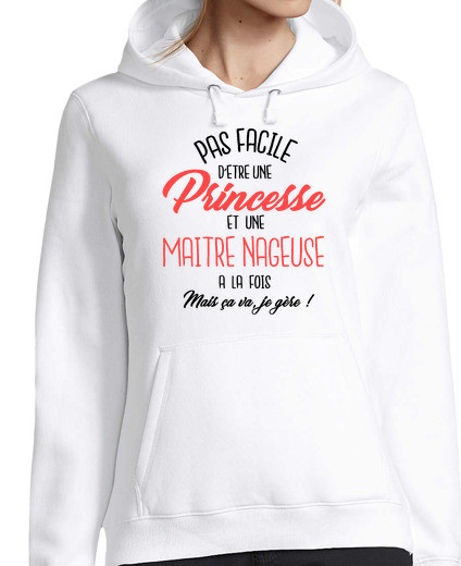 Sweat-shirt À Capuche Pour Femme Princesse et maitre-nageuse