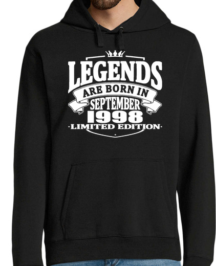 Sweat-shirt À Capuche Pour Homme les légendes sont nées en septembre 199