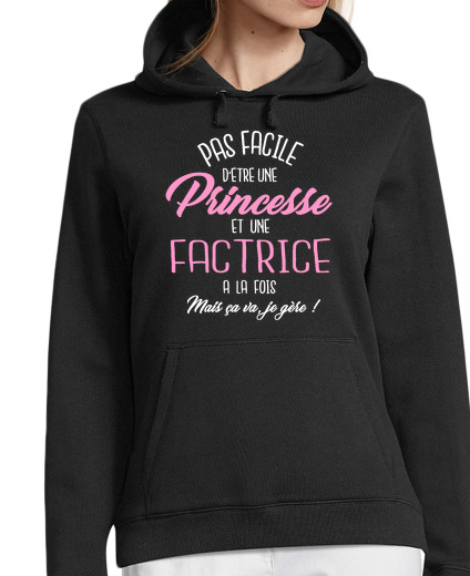 Sweat-shirt À Capuche Pour Femme Princesse et factrice