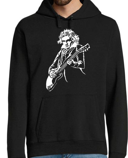 Sweat-shirt À Capuche Pour Homme beethoven avec guitare électrique