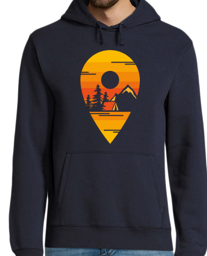 Sweat-shirt À Capuche Pour Homme Vous êtes ici - montagne