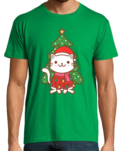 Image of cute christmas cat illustration