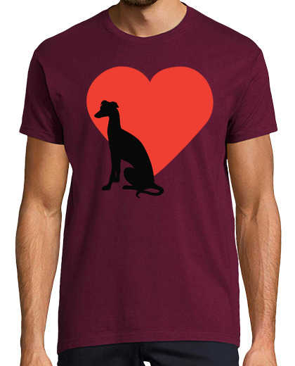Image of greyhound heart t shirt