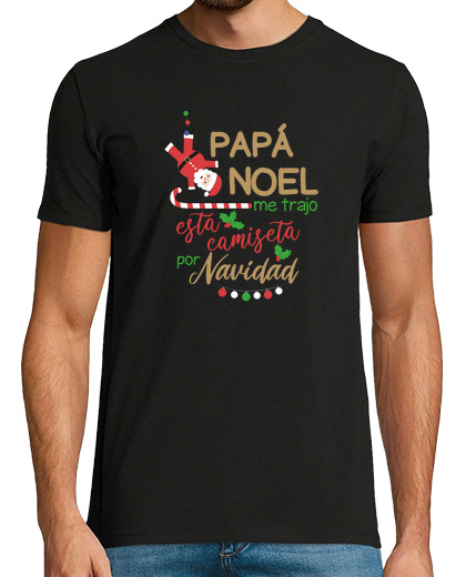 Image of dad noel t shirt manga short christmas man