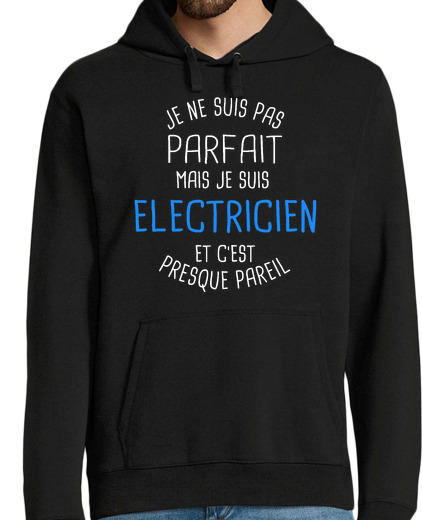 Sweat-shirt À Capuche Pour Homme Pas parfait mais electricien