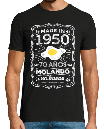 Image of 1950 70 years molando an egg
