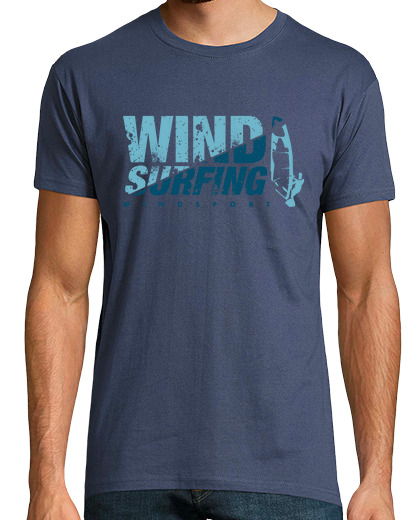 Tee Shirt Homme Manche Courte windsurfing bleu