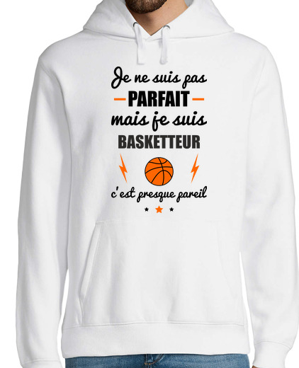 Sweat-shirt À Capuche Pour Homme Pas parfait,basket,basketteur,basketbal