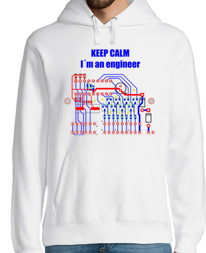 Sweat-shirt À Capuche Pour Homme keep calm je suis un ingénieur