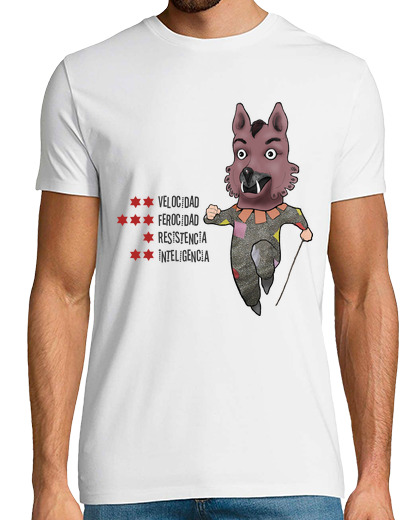 Image of the wolf. black letters for clear t shirt