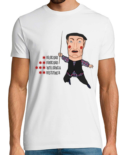 Image of the basque grandfather. black letters for clear t shirt