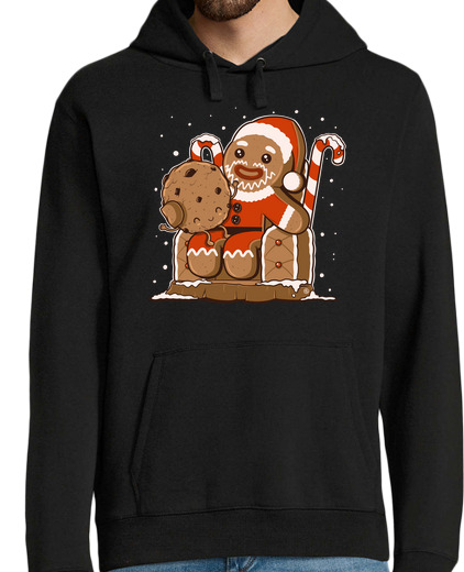 Sudadera Con Capucha Para Hombre Santa Cookie laTostadora