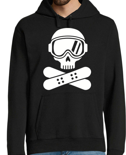 Sweat-shirt À Capuche Pour Homme crâne de snowboard