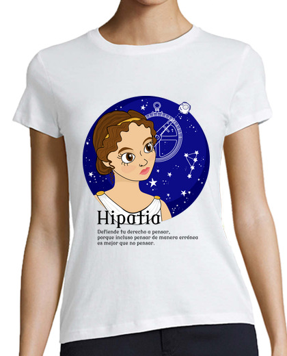 Image of hypatia with phrase