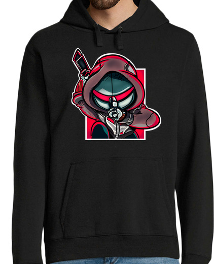 Sweat-shirt À Capuche Pour Homme genji rouge