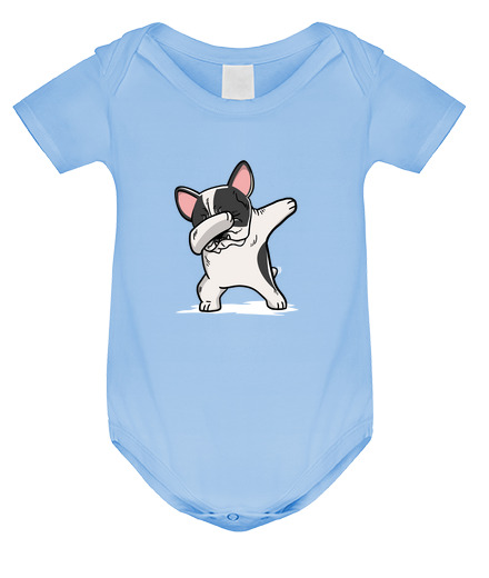 Body Bebé Perro Bulldog Francés Blanco DAB! laTostadora