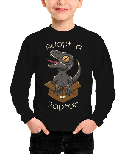 Camiseta Niño Manga Larga adoptar un raptor laTostadora