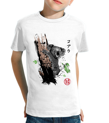 Tee Shirt Pour Enfant Manche Courte koala sauvage