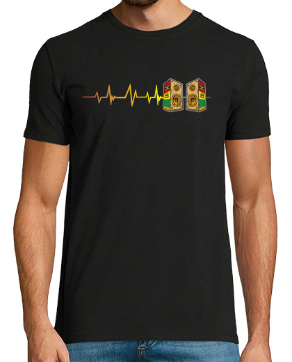 Image of reggae music heartbeat t-shirt