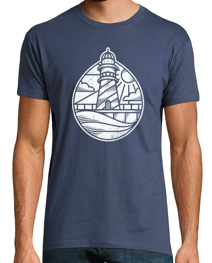 Image of lighthouse water drop vintage design