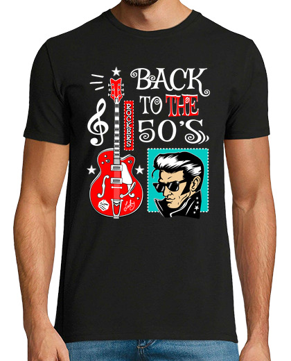 Image of t shirt rock n roll party rocker guitar rockabilly music vintage 50s