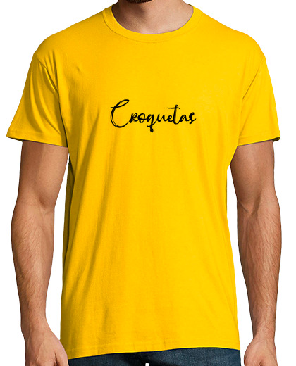 Tee Shirt Homme Manche Courte homme, t-shirt croquet jaune citron, qualité extra