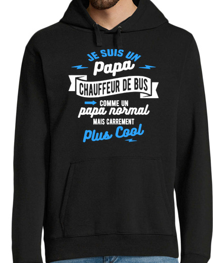 Sweat-shirt À Capuche Pour Homme Papa chauffeur de bus