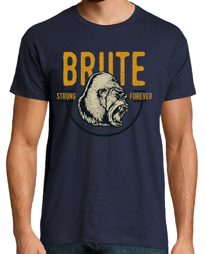 Image of retro style vintage gorilla t shirt strong forever gorillas