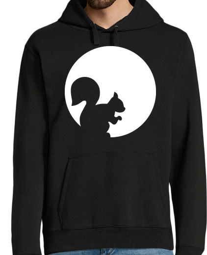 Sweat-shirt À Capuche Pour Homme écureuil lune