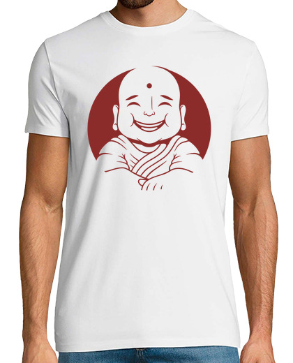 Image of happy monk buddha face design