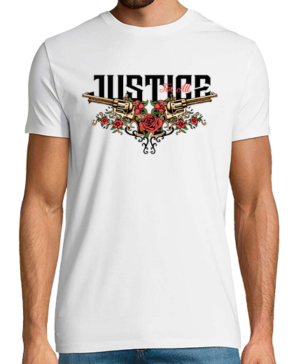 Image of t shirt tattoo guns and red roses vintage wild west western cowboy