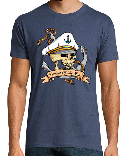 Image of t shirt captain ship skull anchor sailor tattoo retro vintage