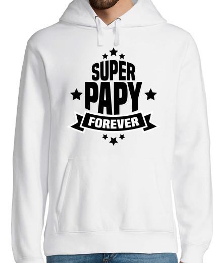 Sweat-shirt À Capuche Pour Homme Super papy forever